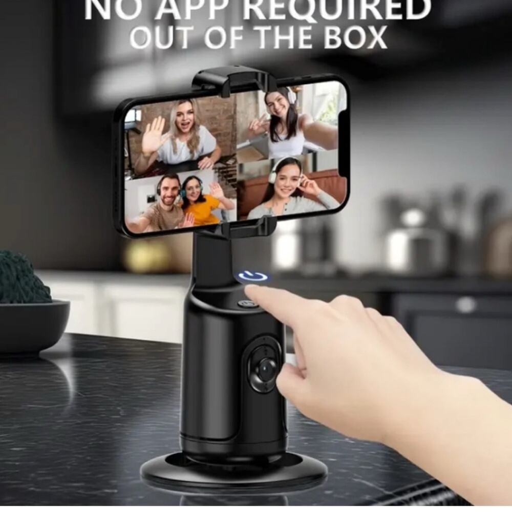 Auto Face AI Tracking Phone Holder with 360 Degree Rotation Tripod - Picture 2 of 3